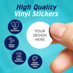 5-1000 Custom Vinyl Stickers - Upload Your own Image, Text, Design, Logo - Personalized Logo Labels for Handmade, Packaging, Bottle, Jars, Candle, Brand Stickers (White, 1x1)