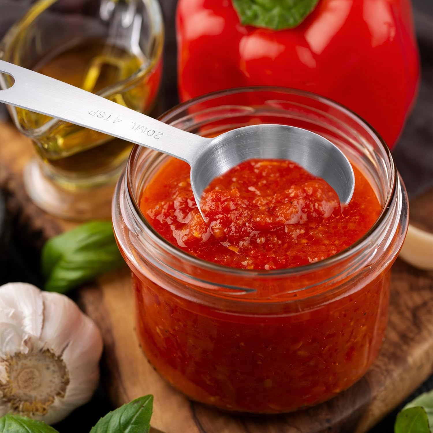 2 Pcs 4/3 Tbsp (4 tsp | 20 ml | 20 cc) Measuring Spoons Tablespoon Measuring Spoon Stainless Steel Measurings Spoon for Kitchen Cooking Spoons(Silver)