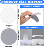 Yinkin 6 Pcs Drain Covers to Keep Bugs Out Silicone Shower Floor Tub Stoppers Bathtub Drain Stoppers Sewer Anti-Odor Mats Deodorizing Plugs for Bathroom(6 x 6 Inch,Round,Grey and White)
