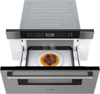 KoolMore Reserve 30 in. 1.2 cu. ft. Microwave Drawer with 10 Power Levels, Sensor Cooking, Melt, Defrost, Bake, Roast, Broil, Timer, Express Cook, 1500 Watts, UL Certified in Black Stainless-Steel