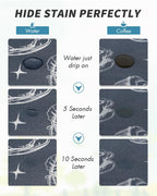 AMOAMI Coffee Mat Hide Stain Rubber Backed Absorbent Dish Drying Mat for Kitchen Counter - Fits Under Coffee Maker & Machine - Dust Blue (17X31.5)