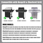 SafBbcue Full Size Griddle Inserts for Nexgrill Replacement Parts 720-0925 720-0925P 720-0925PG Flat Top Griddle for Nexgrill Parts 720-0340 720-0718A, Carbon Steel