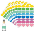 Wisdompro 256 Pcs Colored Label Stickers, Self Adhesive Gift Tag Stickers Blank Write on Labels for Essential Oil Bottles, Jars and Food Containers - 2 x 1.2 inch