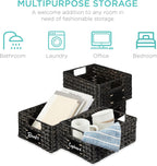 Best Choice Products Set of 4 9x12in Water Hyacinth Pantry Baskets, Woven Organizers w/Chalkboard Label, Chalk Marker - Black