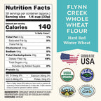 Organic Whole Wheat Flour 5 lb - Non-GMO, Pesticide-Free, Regenerative Organic Certified for Baking Bread, Pizza, Pasta, & More by Doudlah Farms