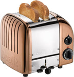 Dualit Classic 2 Slice NewGen Toaster - Stainless Steel - Hand Built in the UK - Replaceable ProHeat elements - Defrost Bread - Mechanical Timer - Copper Classic Toaster