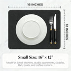 Dish Drying Mat Super Absorbent – 16" x 12" Coffee Mat for Countertops – Non-Slip Drying Mat for Kitchen Counter – Easy to Clean Water Absorbent Mat – Quick Dry Dish Drying Mats (Black)