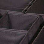 DIOMMELL 12 Pack Foldable Cloth Storage Box Closet Dresser Drawer Organizer Fabric Baskets Bins Containers Divider for Baby Clothes Underwear Bras Socks Lingerie Clothing,Dark Grey 444