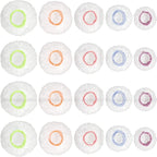 200Pcs Reusable Plastic Bowl Covers - 5 Sizes With Elastic, Food Grade Safe Material