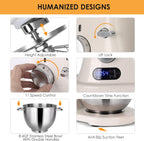 8.4QT Commercial Stand Mixer 800W with NSF Certified and Aluminum Die Casting, Mixers Kitchen Electric Stand Mixer Metal Food Mixer with Stainless Steel 8L Bowl, Dough Hook, Whisk and Beater