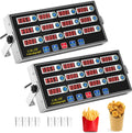 2 Pack 12-Channel Digital Kitchen Timer, Commercial Cooking Timer with Loud Alarm, Large LCD Display, for Restaurants, Baking, Labs, Multiple Independent Countdown Timers