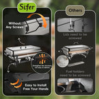 sifer 9Qt 4Pack [Multi-Size] Chafing Dish for Buffet | 80% Faster Screwless Assembly & Stackable Design for Wedding/Home/Christmas Buffets, Black