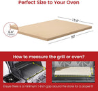 20"x 13.5" Pizza Stone, Cordierite Pizza Pan for Oven Grill and BBQ, Rectangular Large Baking Stone for Bread, Durable Cooking Stone, Thermal Shock Resistant