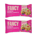 Fancy Sprinkles Rainbow Baking Confetti Sprinkles and Chocolate Pieces, Crunchy Jimmies, Chocolate Gems, Candy-Coated Chocolatey Morsels, Star Confetti Pieces, And White Morsels 8 oz Bag (2 Pack)