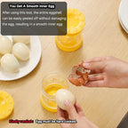 Set of 2 Hard Boiled Egg Peeler + Egg Slicer for Hard Boiled Eggs, Heavy Duty Metal Stainless Steel Egg Cutter for Egg Strawberry Mushroom Soft Fruit Kitchen Tool (Peeler+Slicer (Yellow & Sliver))