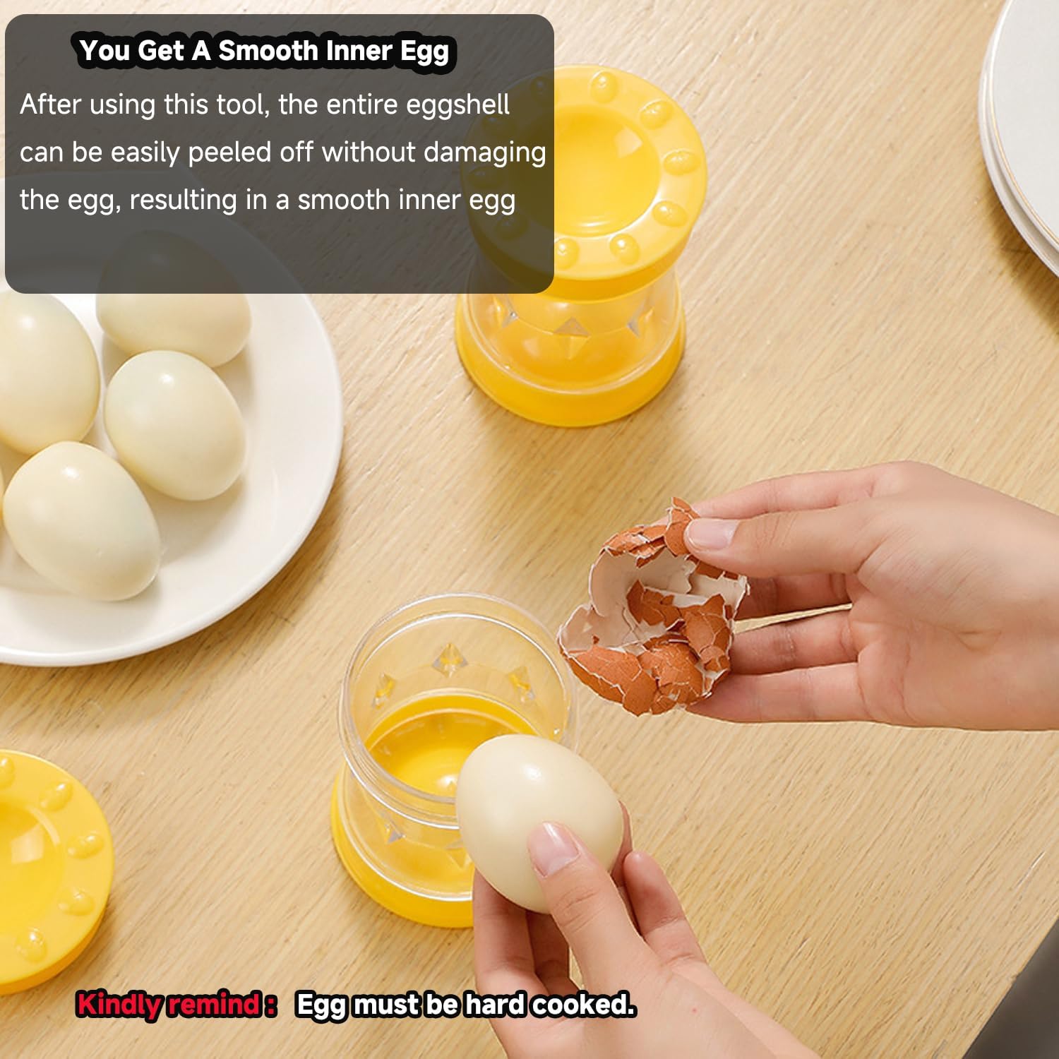 Egg Slicer for Hard Boiled Eggs, Heavy Duty Metal Stainless Steel Aluminum Alloy Egg Cutter for Egg Strawberry Mushroom Hot Dog Soft Fruit Kitchen Tool (Peeler+Slicer (Yellow & Gold))