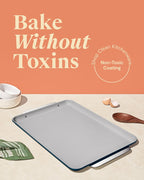 Caraway Non-Stick Ceramic Baking Sheet - Naturally Slick Ceramic Coating - Non-Toxic, PTFE & PFOA Free - Perfect for Baking, Roasting, and More - Large (18" x 13") - Navy