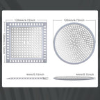 Makerfire 2PCS Shower Drain Hair Catcher, 4.72'', Flat Shower Drain Cover/Filter, Bathroom/Kitchen Sink Drain Strainer, Stainless Steel and Silicone