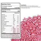 Dazzjoy Rose Gold Pearl Rods Sprinkles, 130g/4.58oz, Mix Size, Pearl Sprinkles for Cupcake Decorating, Cupcake Toppers, Cake Decorations, Ice Cream, Wedding Party Valentines Easter Supplies