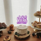 1 PCS It's Me Hi I'm the Birthday Girl It's Me Cake Topper Glitter Music Singer Cake Pick for Funny Hip Hop Singer Girls Birthday Party Cake Decorations Supplies Purple