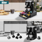K Cup Holder Drawer 66/88 Pods Capacity, Four Drawers Design for Nespresso Pods Holder, Coffee Pod Holder Compatible With Keurig Pod Organizer&Nespresso/K-Cup/Vertuo Pod Holder, Black