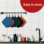 Joyhalo 6 Pack Pot Holders for Kitchen,Cotton Oven Holder with Great Heat Resistance,Non Slip Hot Pads for Kitchen Clearance,Yellow
