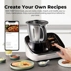 TOKIT Omni Cook C2 Smart Cooking Robot Food Processor Thermomix Automatic Cooking Machine 21 Functions AI Cooker Robot- Blender, Stirrer, Fry, Steamer, Chopper, Cutter, 3000+ Free Recipes, 95°F-356℉