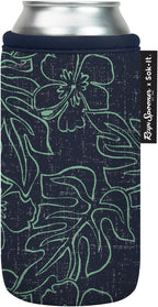 Sok It CanSok Sleeve for Beer & Soda Insulated Neoprene Cover (Reyn Spooner Monstera Ink, 16oz Can Sleeve)