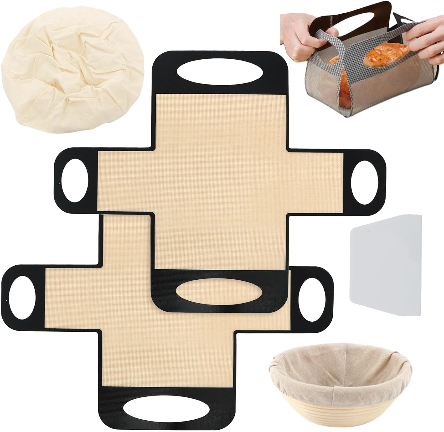 2 PCS Bread Pan Liners, Reusable Bread Liners for Baking, Food Grade Loaf Panliners, Non-Stick and Easy to Clean, Suitable for 9 * 5 inch Baking Pan