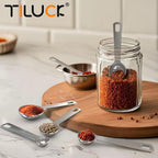 TILUCK Stainless Steel Measuring Spoons Set,Coffee Scoop Spoon,Kitchen Gadgets for Cooking & Baking,Set of 6