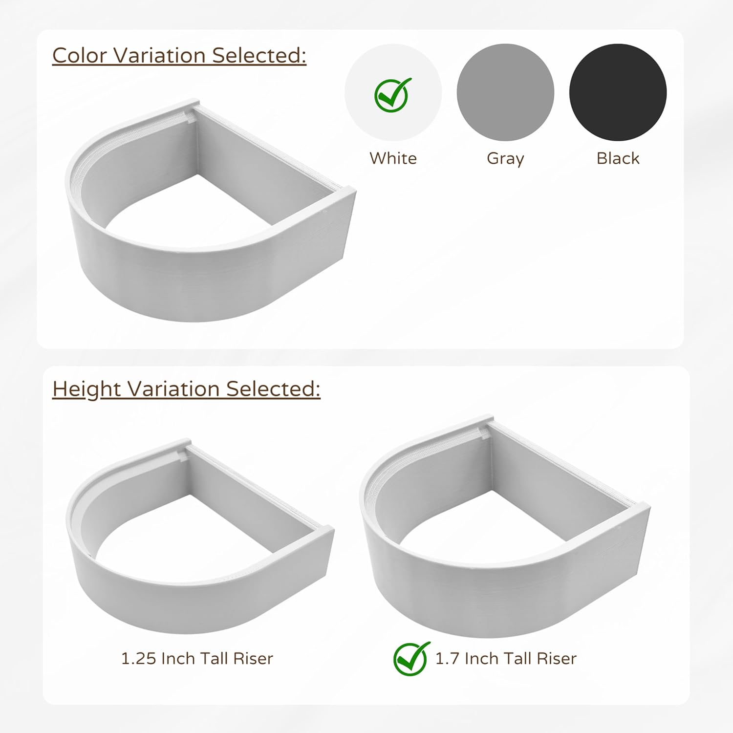 Drip Tray Mug/Cup Riser Made for the Keurig to Reduce Splashes - Riser Only (White, K-Mini 1.7 inches Tall)