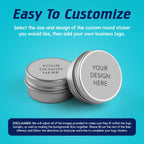 100 Custom Vinyl Stickers - Upload Your own Image, Text, Design, Logo - Personalized Logo Labels for Handmade, Packaging, Bottle, Jars, Candle, Brand Stickers (Gray, 1.5x1.5)