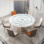 36" Heavy-Duty Lazy Susan Turntable - 1/3" Thick Extra-Thick Tempered Glass - Silent & Smooth Swivel for Large Dining Tables, Centerpiece