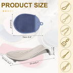 uxcell 1 Set Silicone Spoon Rest for Stove Top, Silicone Spoon Holder for Cooking Spatula, Ladle, Brush Khaki/Dark Blue