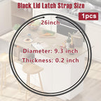 Black Lid Latch Strap Rubber Band 6,7,8 Quart for Hamilton Beach Crock Pot Slow Cooker 1PCS