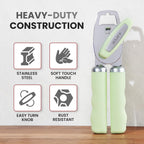 Zulay Kitchen Manual Can Opener with Bottle Opener with Turn Knob