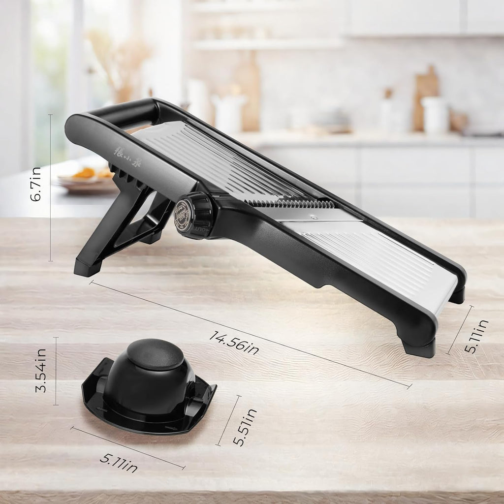 ZHANG XIAO QUAN SINCE 1628 Mandoline Food Slicer for kitchen, Adjustable Stainless Steel Mandoline Vegetable slicer Julienne, Onion Potato Chip French Fry vegetable slicer