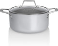 TECHEF - CeraTerra Collection, 5-quart Ceramic Nonstick Soup Pot with Glass Lid (PFAS, PTFE, and PFOA Free), Made in Korea (5-quart)