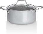 TECHEF - CeraTerra Collection, 5-quart Ceramic Nonstick Soup Pot with Glass Lid (PFAS, PTFE, and PFOA Free), Made in Korea (5-quart)