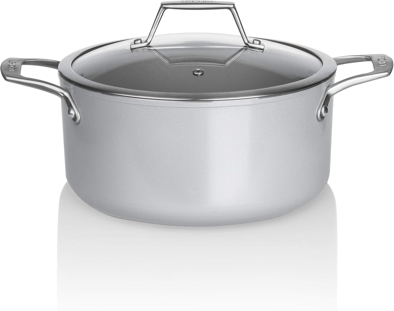 TECHEF - CeraTerra Collection, 5-quart Ceramic Nonstick Soup Pot with Glass Lid (PFAS, PTFE, and PFOA Free), Made in Korea (5-quart)