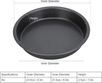 2Pcs Pizza Pan, 6in/9in/10in/12in Deep Dish Round Pizza Pan for Oven, Non Stick Thickened Carbon Steel Baking Pan for Home Kitchen, Dishwasher Safe(9in)