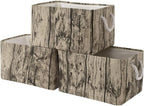 TcaFmac Fabric Storage Basket, Decorative Canvas Storage Bins Baskets for Gifts Empty Tree Stump
