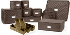 Covermates Keepsakes - Dish Storage Set - Padded Protection - ID Window - Stain Resistant - Machine Washable - China Storage, Bronze