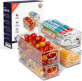 ClearSpace Plastic Pantry Organization and Food Storage Bin – Great Kitchen Storage – Fridge Organizer Bins – 4 Pack