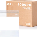 1000 Count, 6" x 8" Zip Bags, 2 Mil Thick Clear Plastic Reclosable Zipper Lock Bags with Write-on White Block, with Resealable Zip Top Lock for Food Storage, Sandwiches, Jewelry, Candy.