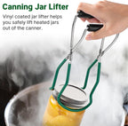 Canning Supplies Set - 6 Essential Tools for Canning Enthusiasts and Beginners - - Mason Jar Lifter, Funnel & Wrench, Tongs, Bubble Popper, Magnetic Lid Lifter for Water Bath & Pressure Canner