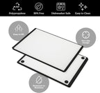 SMIRLY Plastic Cutting Board Set, Dishwasher Safe Plastic Cutting Boards Set for Kitchen, Cutting Boards for Kitchen - Plastic Chopping Board Set