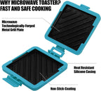 Toaster,Microwave Toaster, Sandwich Maker, Panini Maker, Dishwasher Safe,NO Electricity,Wireless,Time Saving,Fast,Toastie Safe in Microwave Oven(Blue, Microwave Sandwich Maker)