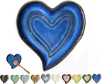 Ceramic Spoon Rest for Stove Top, Heart Cute Spoon Rest for Kitchen Counter, Cooking Spoon Holder for Kitchen Counter, Utensil Rest Spatula Rest Ladle Holder Tong Rest (Retro Sapphire)