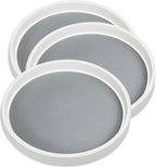 3Pack Non Skid Lazy Susan Turntable,Single Round Rotating Kitchen Spice Organizer for cabinets,Pantry, Bathroom, Refrigerator (10Inch)